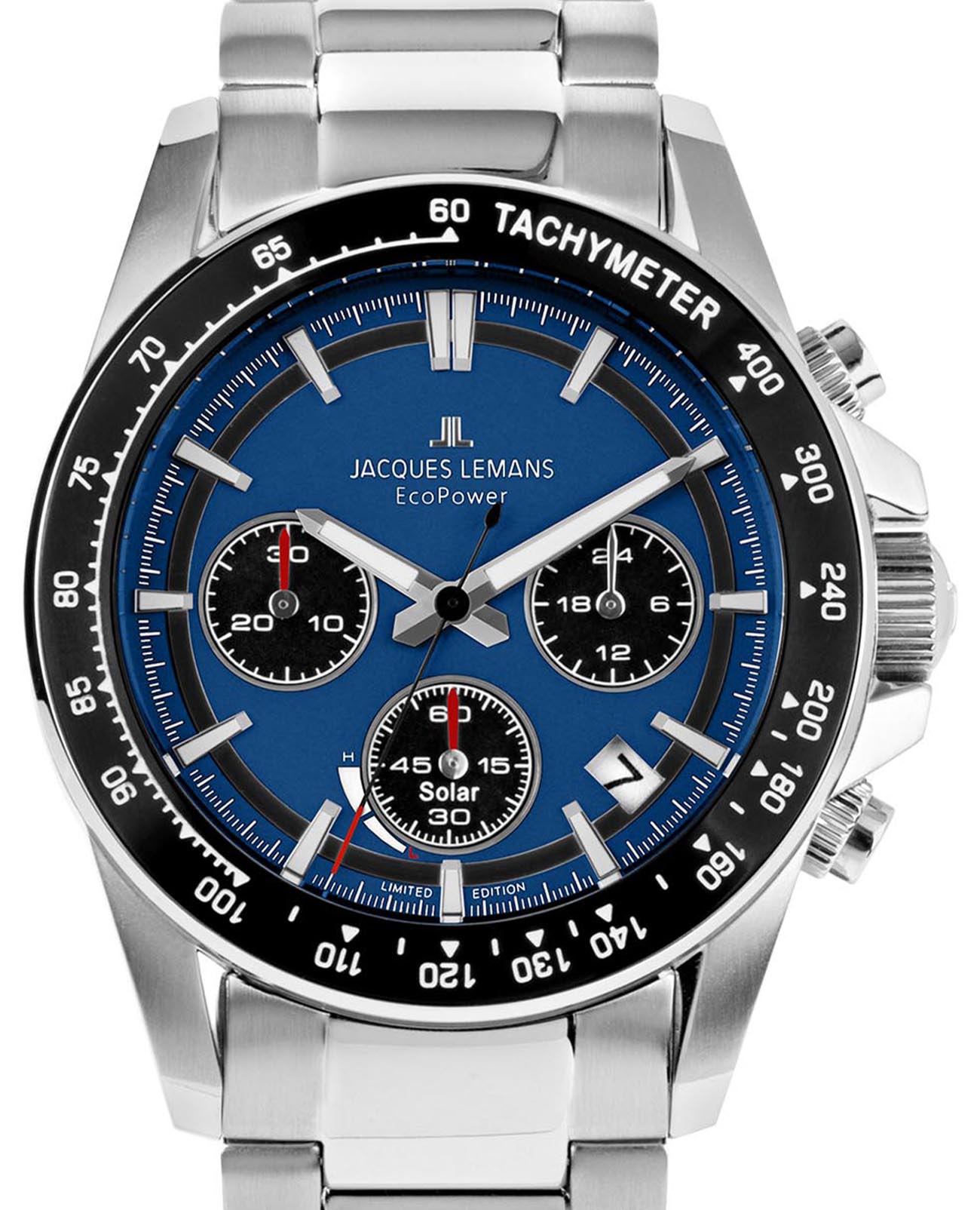 Jacques Lemans Jacques Lemans 50-1C,  австрия мужские часы на браслете нержавеющая сталь боковой вид