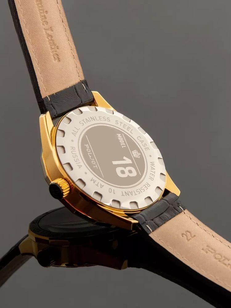 Полет Полет Ладога NH35A.186264,  россия мужские часы на браслете кожаный боковой вид