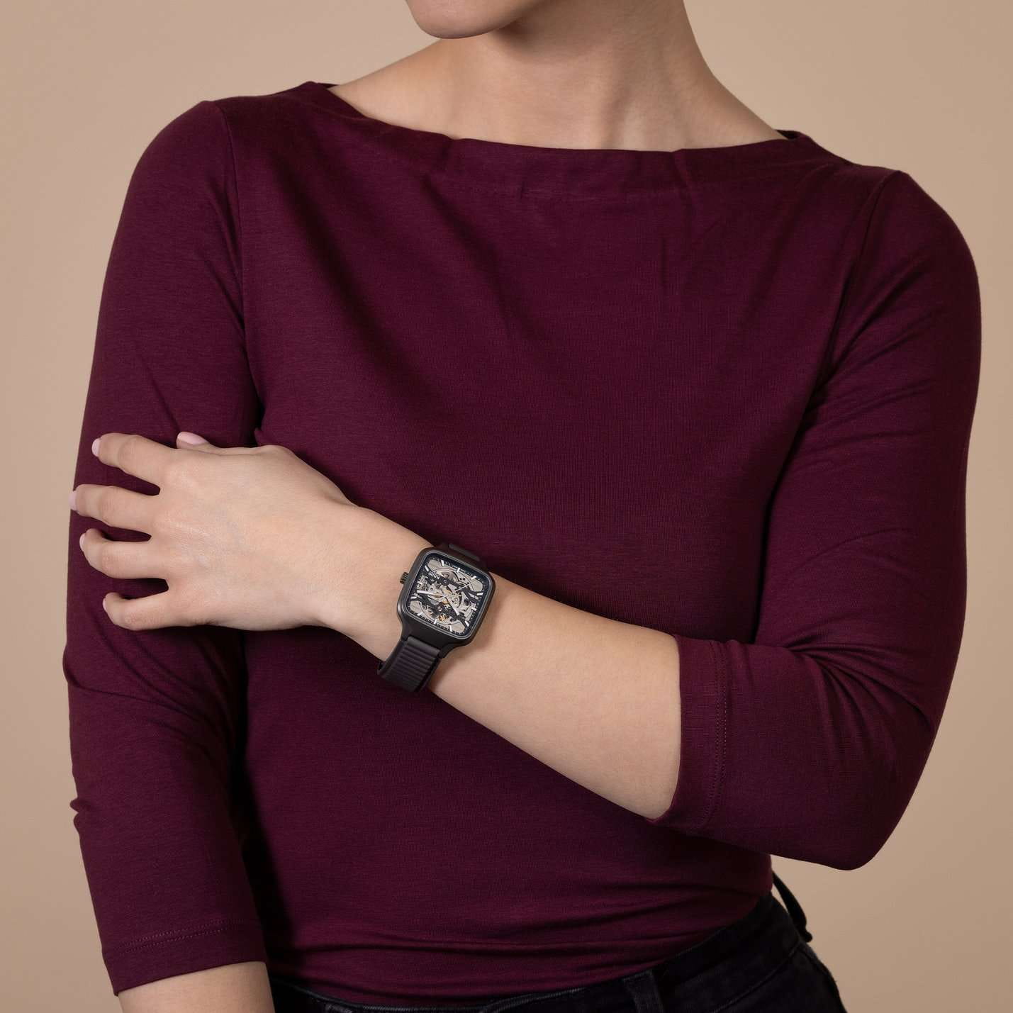 Rado Rado True Square Automatic Skeleton R27197169 женские часы черный циферблат на запястье