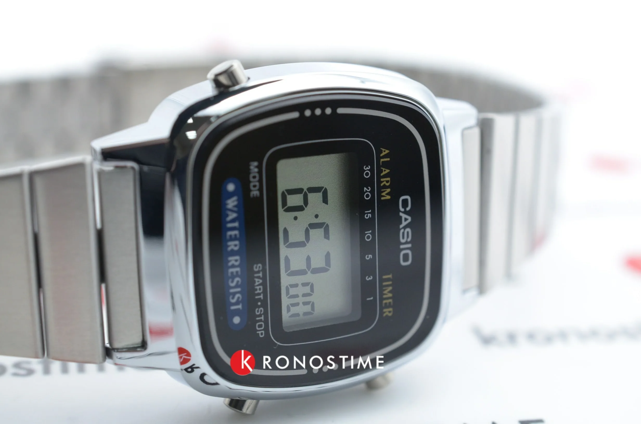 Casio Casio Vintage LA670WEA-1E женские часы серый циферблат на запястье