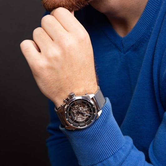 Wainer Wainer Iconic WA.25988-A  - задняя крышка сталь корпуса, швейцария часы