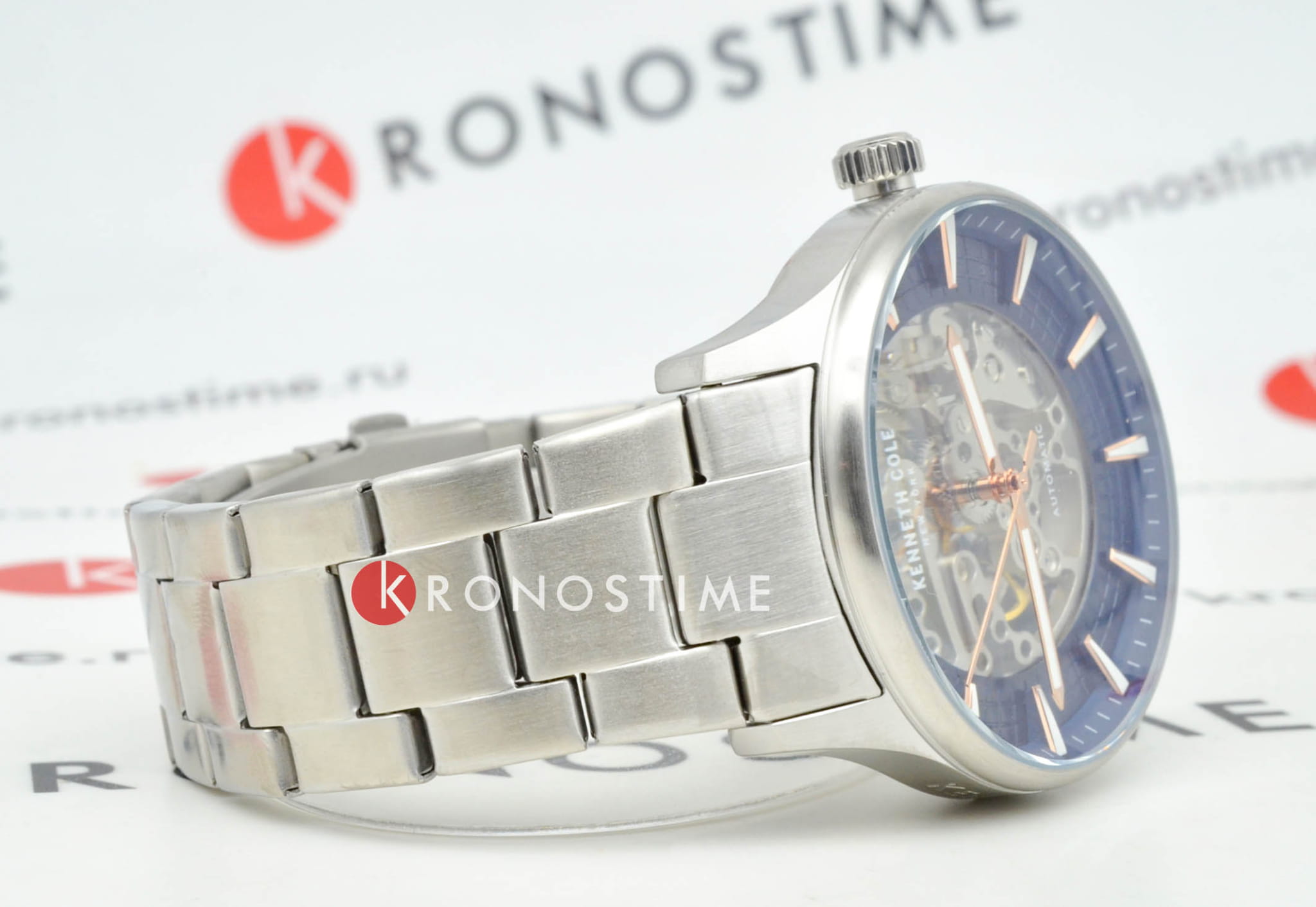 Kenneth Cole Kenneth Cole Automatic KCWGY0057903 мужские часы синий циферблат на запястье