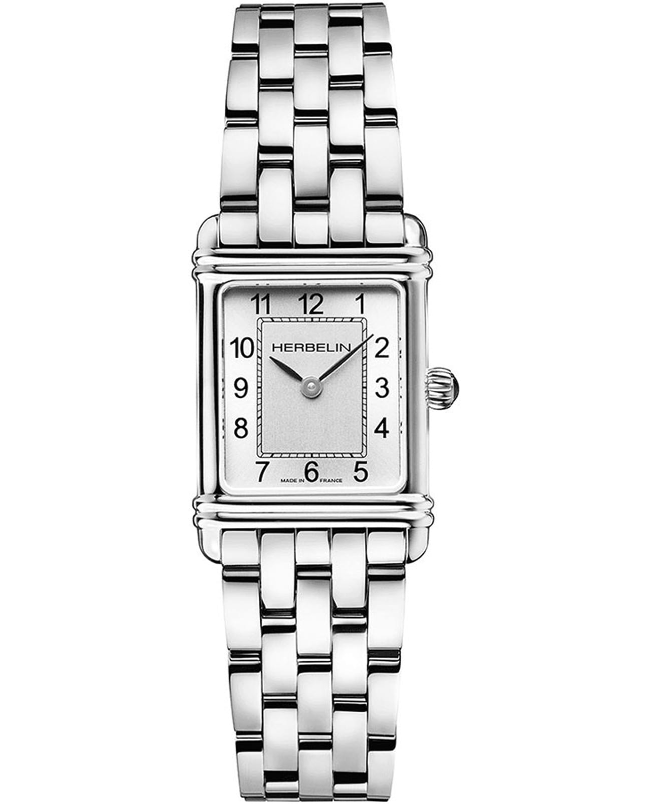 Herbelin Herbelin Art Deco 17478B22  17478B22 кварцевые женские часы белый циферблат, браслет нержавеющая сталь — вид спереди