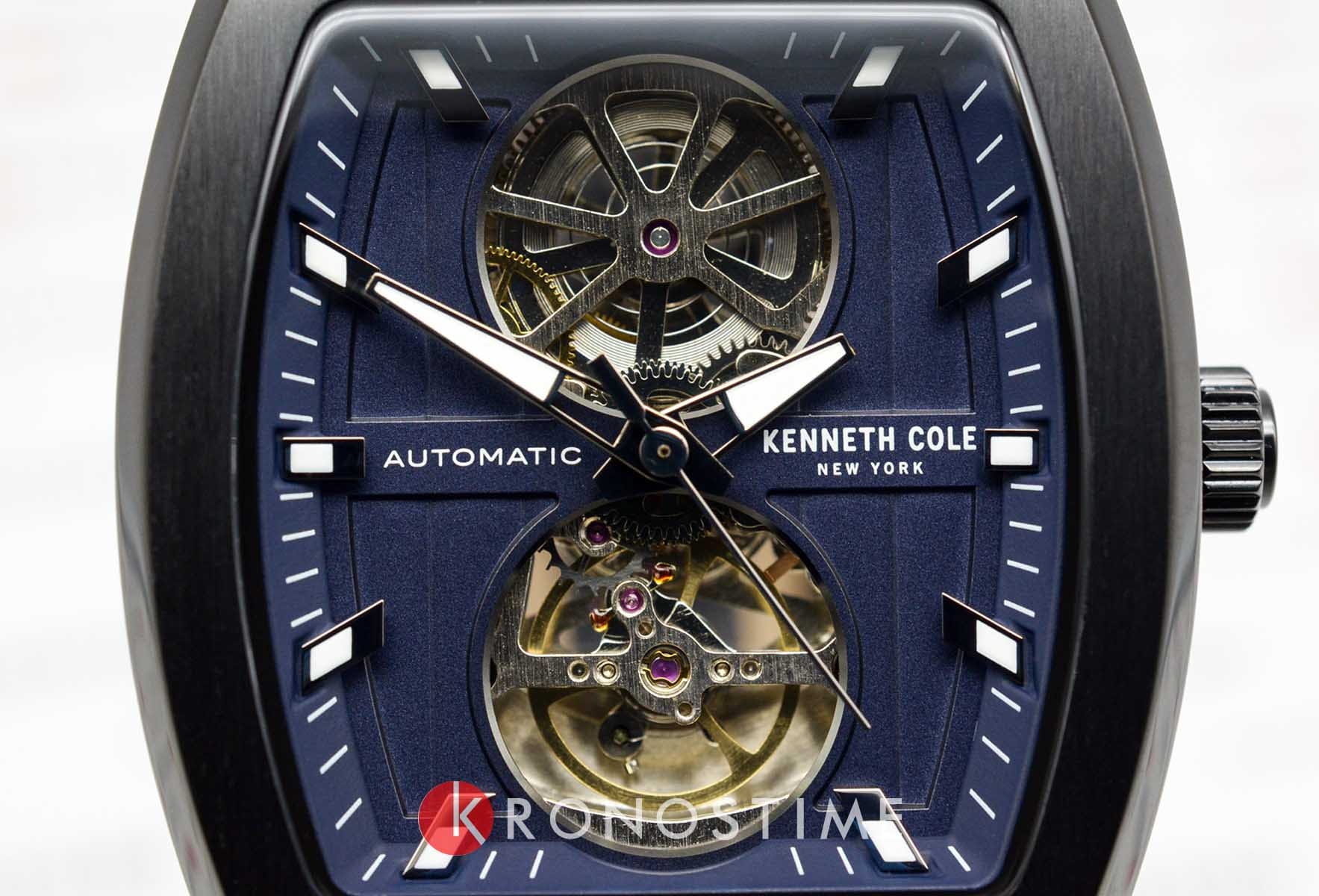 Kenneth Cole Kenneth Cole Automatic KCWGX0058802 механические мужские часы часы крупный план синий циферблата