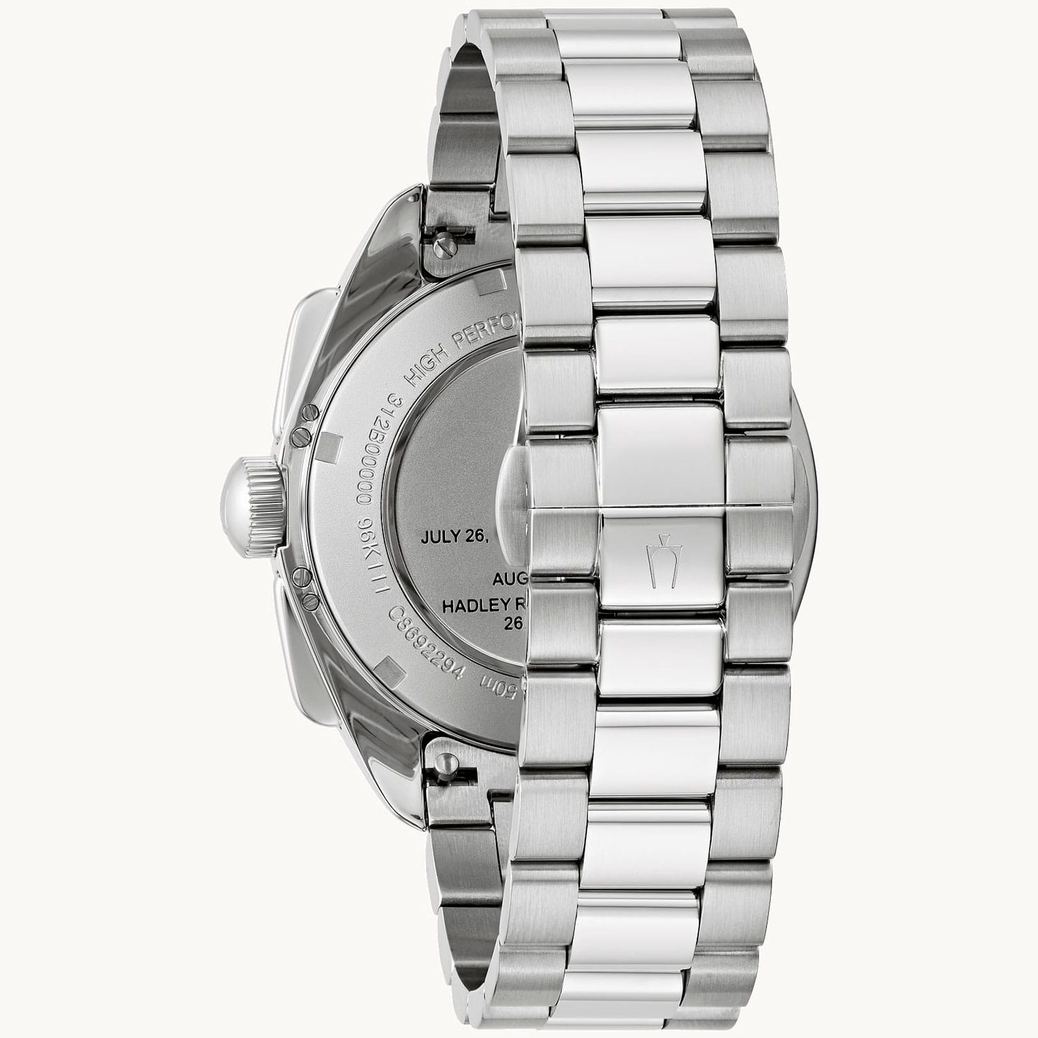 Bulova Bulova Lunar Pilot Chronograph 96K111,  сша мужские часы на браслете нержавеющая сталь боковой вид