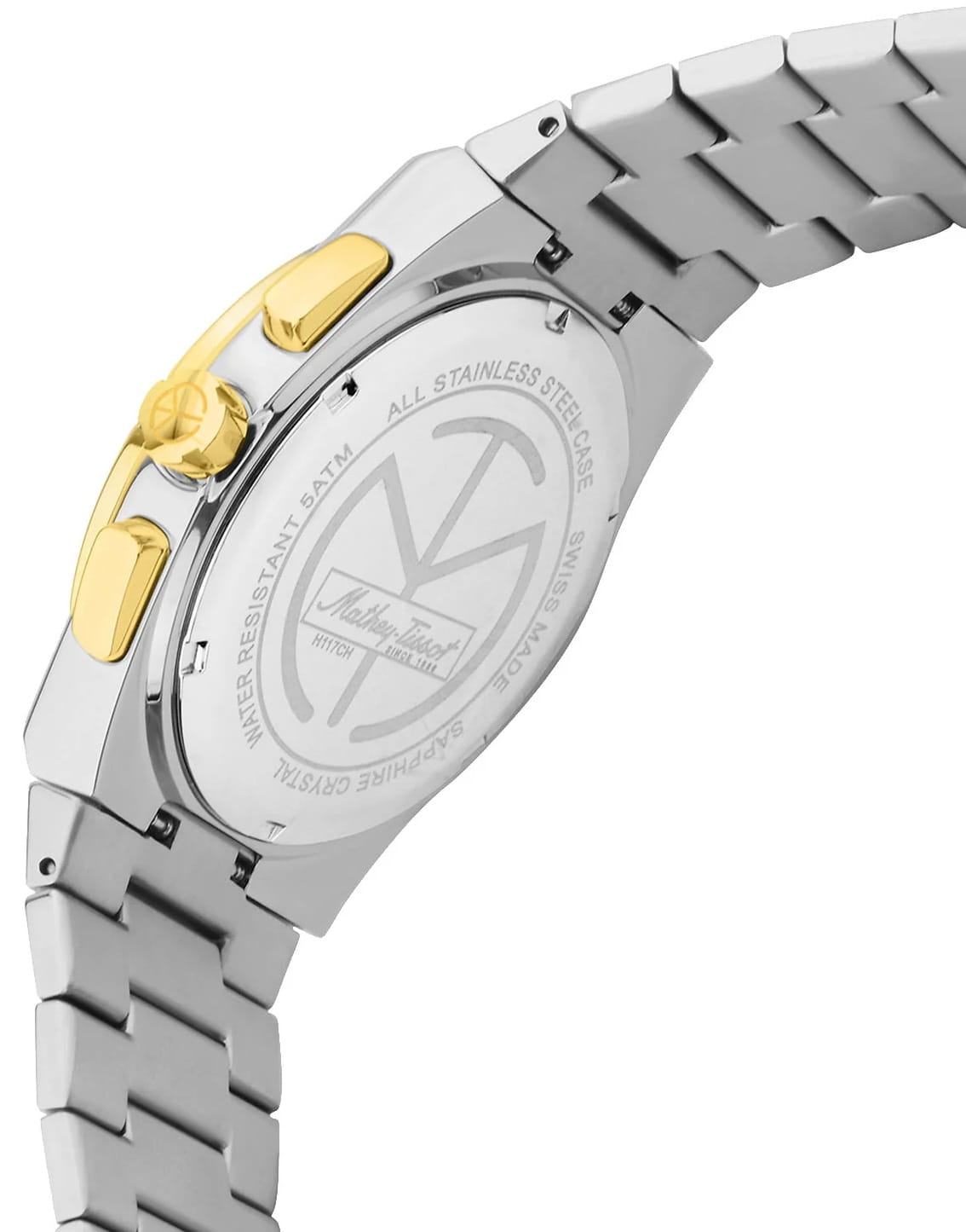 Mathey-Tissot Mathey-Tissot Zoltan H117CHBBU,  швейцария мужские часы на браслете нержавеющая сталь с pvd-покрытием боковой вид
