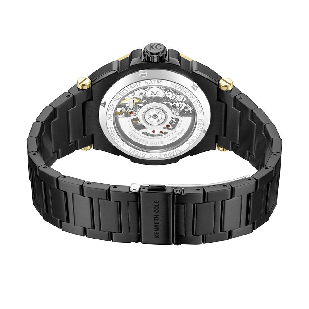 Kenneth Cole Kenneth Cole Automatic KCWGY0065606,  сша мужские часы на браслете нержавеющая сталь с pvd-покрытием боковой вид