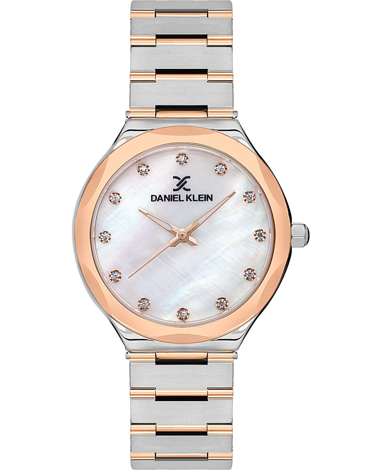 Daniel Klein Daniel Klein ACP DK.1.13596-5  DK.1.13596-5 кварцевые женские часы перламутровый циферблат, браслет нержавеющая сталь с ip-покрытием — вид спереди