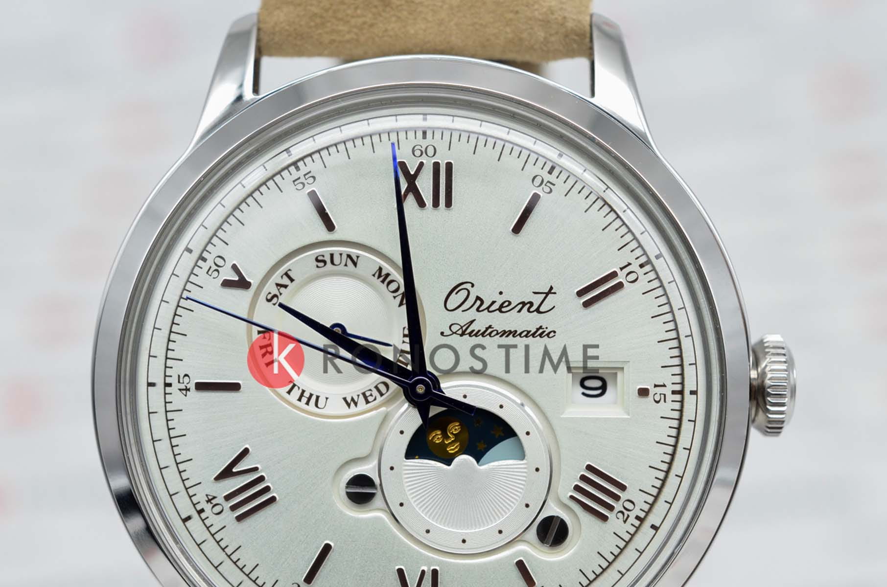 Orient Orient Sun & Moon RA-AK0808S (RN-AK0808S), sun and moon япония мужские часы на браслете кожаный боковой вид