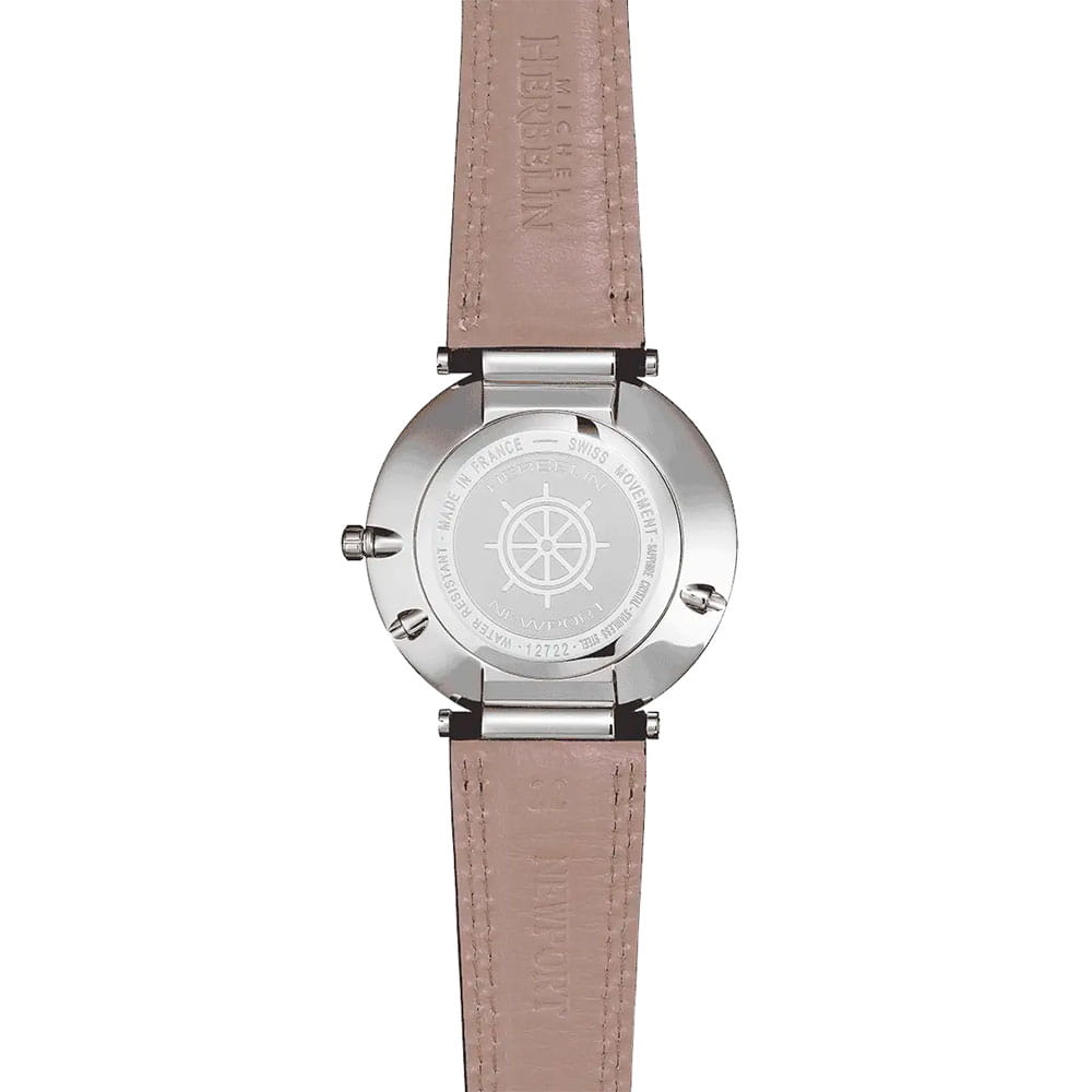 Herbelin Herbelin Newport Slim 12722T15BL,  франция мужские часы на браслете кожаный боковой вид