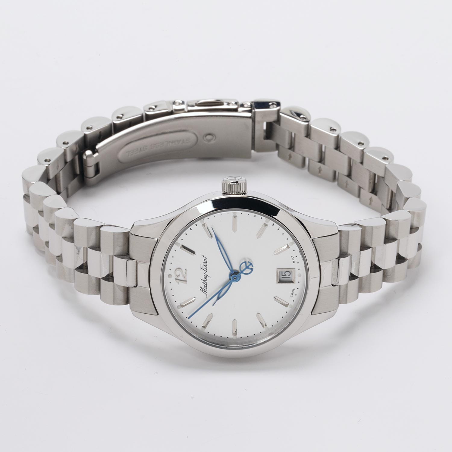 Mathey-Tissot Mathey-Tissot Urban D411MAS,  швейцария женские часы на браслете нержавеющая сталь боковой вид