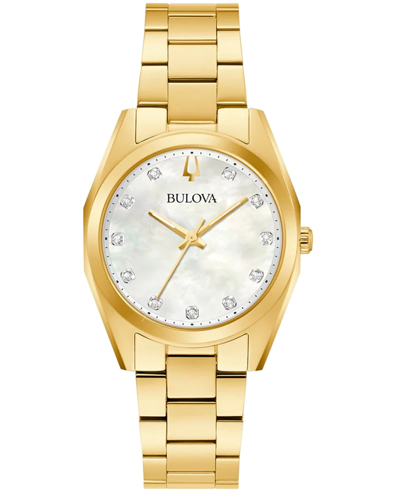 Bulova Bulova Surveyor 97P172  97P172 кварцевые женские часы серебристый циферблат, браслет нержавеющая сталь с ip-покрытием — вид спереди