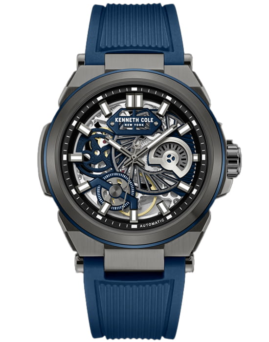 Kenneth Cole Kenneth Cole Automatic KCWGZ0065601  KCWGZ0065601 механические мужские часы черный циферблат, браслет каучук — вид спереди