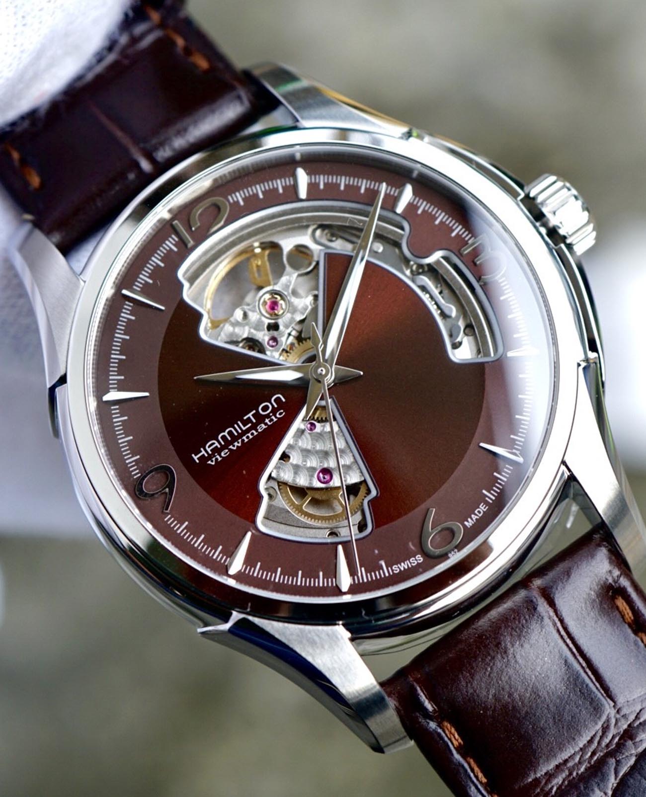 Оригинальные часы Hamilton Hamilton Jazzmaster Open Heart Auto H32565595 механические калибр механизма h-10 общий вид