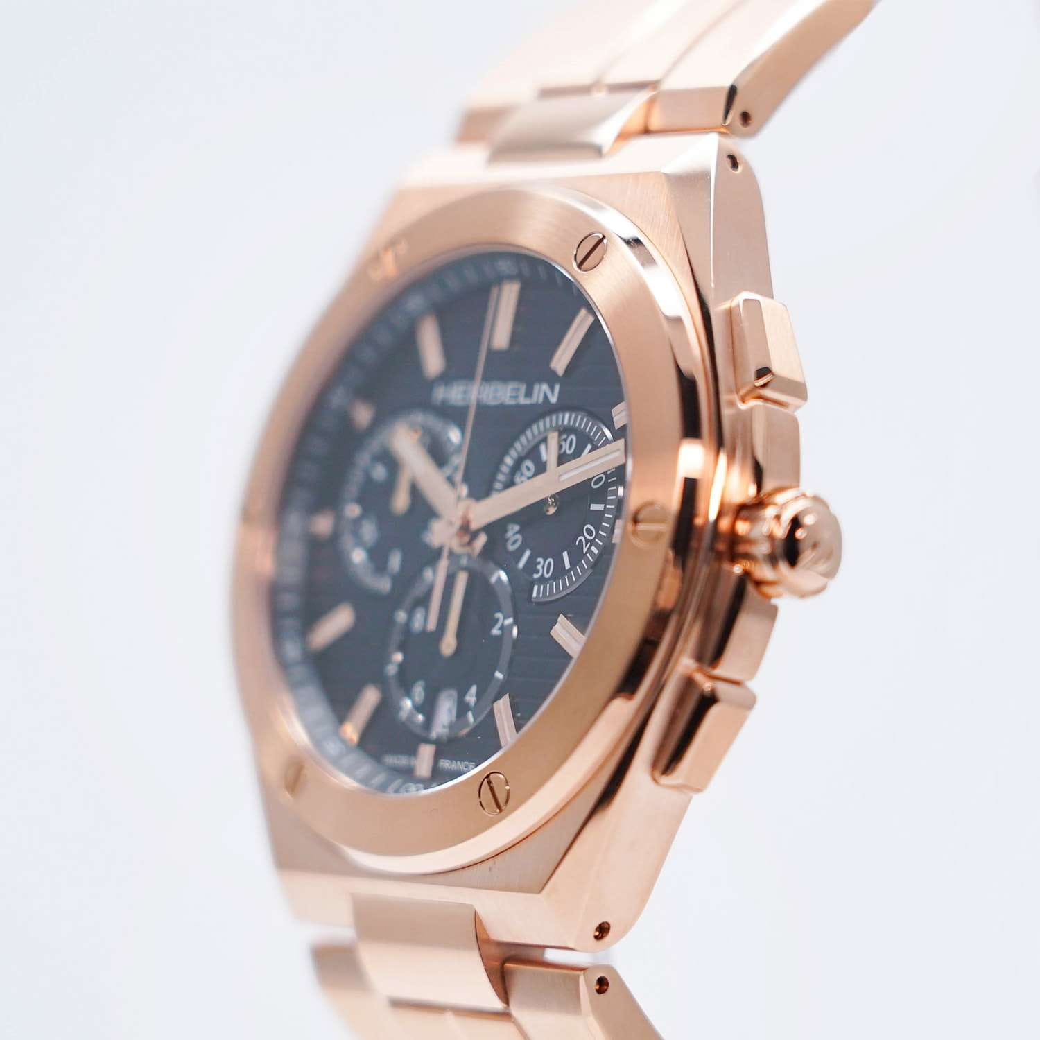 Herbelin Herbelin Cap Camarat 37645BPR14,  франция мужские часы на браслете нержавеющая сталь с pvd-покрытием боковой вид