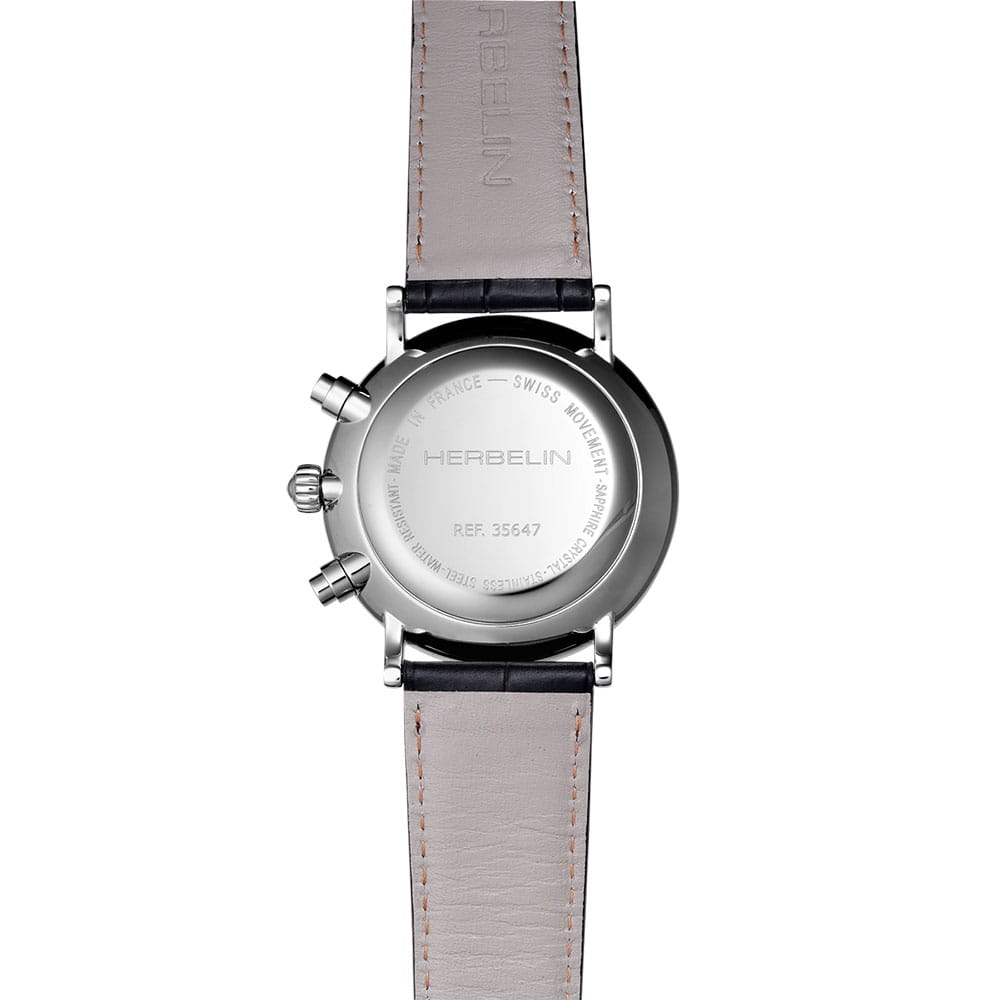 Herbelin Herbelin Inspiration Chronograph 35647AP14,  франция мужские часы на браслете кожаный боковой вид