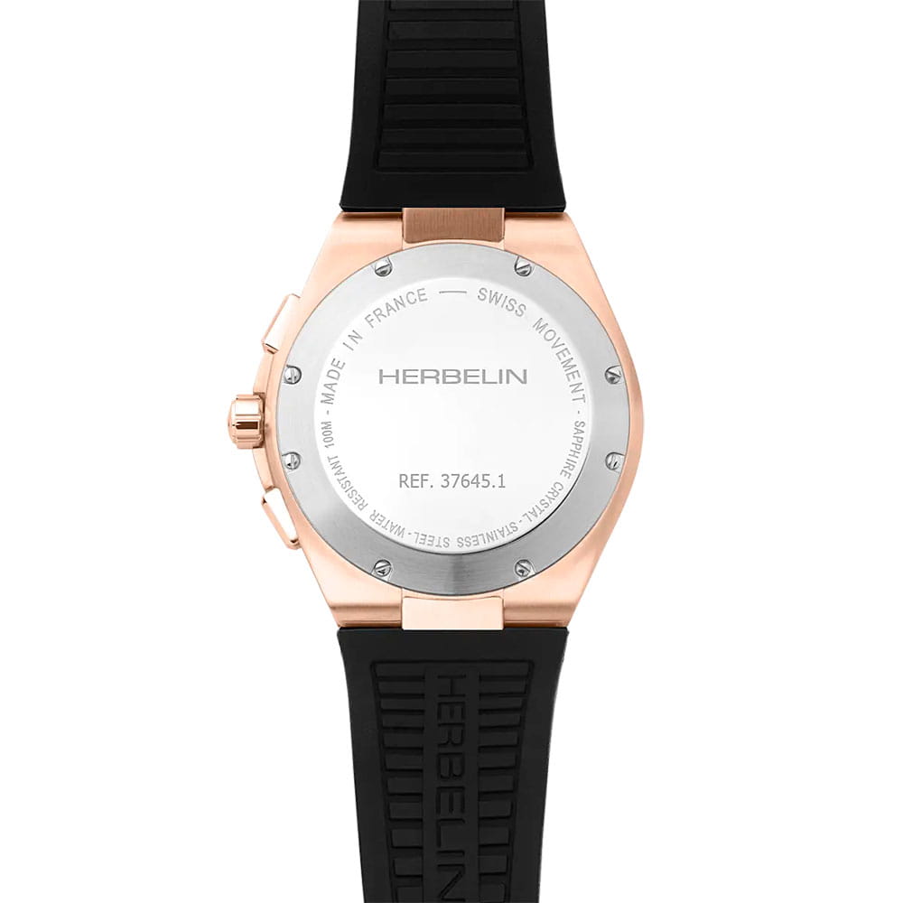 Herbelin Herbelin Cap Camarat 37645PR14CA,  франция мужские часы на браслете каучук боковой вид