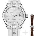 Maurice Lacroix Maurice Lacroix Aikon Automatic AI6008-SS00B-130-G  AI6008-SS00B-130-G механические мужские часы  белый циферблат, браслет каучук — вид спереди