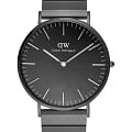 Daniel Wellington Daniel Wellington Classic Piano DW00100778  DW00100778 кварцевые мужские часы  черный циферблат, браслет нержавеющая сталь с pvd-покрытием — вид спереди