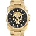 Philipp Plein Philipp Plein The Skull King PWLAA0822  PWLAA0822 кварцевые мужские часы  черный циферблат, браслет нержавеющая сталь с ip-покрытием — вид спереди