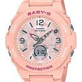 Casio Casio Baby-G BGA-260FL-4A  BGA-260FL-4A кварцевые женские часы  розовый циферблат, браслет пластик — вид спереди