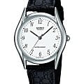 Casio Casio MTP-1154PE-7B  MTP-1154PE-7B кварцевые мужские часы  белый циферблат, браслет кожаный — вид спереди