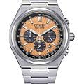 Citizen Citizen Eco-Drive CA4610-85Z  CA4610-85Z кварцевые мужские часы  оранжевый циферблат, браслет титановый — вид спереди