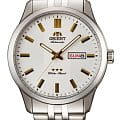 Orient Orient AB0B009W (SAB0B009W)  SAB0B009W механические мужские часы  белый циферблат, браслет нержавеющая сталь — вид спереди