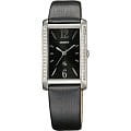 Orient Orient QCBG005B (FQCBG005B)  FQCBG005B  женские часы  черный циферблат, браслет кожа + текстиль — вид спереди