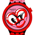 Swatch Swatch Big Bold Biosourced Standard SB05Z103  SB05Z103 кварцевые женские часы  розовый циферблат, браслет биоматериал — вид спереди