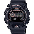 Casio Casio G-Shock DW-9052GBX-1A4DR (DW-9052GBX-1A4)  DW-9052GBX-1A4 электронные мужские часы  черный циферблат, браслет пластик — вид спереди