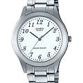 Casio Casio MTP-1128PA-7B  MTP-1128PA-7B кварцевые мужские часы  белый циферблат, браслет нержавеющая сталь — вид спереди