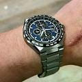 Citizen Citizen Eco-Drive AT8238-84L кварцевые мужские часы часы, крупный план синий циферблат