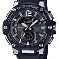 Casio Casio G-Shock GST-B300-1A GST G-Steel GST-B300-1A электронные мужские часы  черный циферблат, браслет пластик — вид спереди