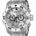 Invicta Invicta Pro Diver IN0071  IN0071 кварцевые мужские часы  серебристый циферблат, браслет нержавеющая сталь — вид спереди
