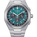 Citizen Citizen Eco-Drive CA4610-85X  CA4610-85X кварцевые мужские часы  зеленый циферблат, браслет титановый — вид спереди