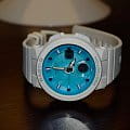 Casio Casio Baby-G BGA-250-7A1 кварцевые женские часы часы, крупный план голубой циферблат