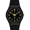 Swatch Swatch Gent Standard GB274  GB274 кварцевые женские часы  черный циферблат, браслет силикон — вид спереди
