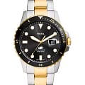 Fossil Fossil Blue FS6031  FS6031 кварцевые мужские часы  черный циферблат, браслет нержавеющая сталь с ip-покрытием — вид спереди