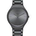 Rado Rado True Thinline Le Corbusier R27091612  R27091612 кварцевые мужские часы  серый циферблат, браслет высокотехнологичная керамика + титан — вид спереди