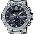 Casio Casio G-Shock GST-B300E-5A GST G-Steel GST-B300E-5AER электронные мужские часы  черный циферблат, браслет титановый — вид спереди