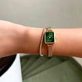Daniel Wellington Daniel Wellington Quadro DW00100653 кварцевые женские часы часы, крупный план зеленый циферблат