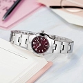 Casio Casio Collection LTP-1241D-4A2 кварцевые женские часы часы, крупный план бордовый циферблат