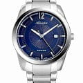 Adriatica Adriatica Premiere A8301.5155Q  A8301.5155Q кварцевые мужские часы  синий циферблат, браслет нержавеющая сталь — вид спереди