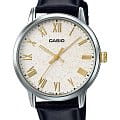 Casio Casio Collection MTP-TW100L-7A1  MTP-TW100L-7A1 кварцевые мужские часы  белый циферблат, браслет кожаный — вид спереди