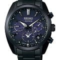 Seiko Seiko Astron GPS Solar SSH077J1  SSH077J1 кварцевые мужские часы  синий циферблат, браслет сталь c pvd покрытием — вид спереди