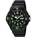 Casio Casio Illuminator MRW-200H-3BVDF (MRW-200H-3B)  MRW-200H-3B кварцевые мужские часы  черный циферблат, браслет пластик — вид спереди