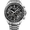Hugo Boss Hugo Boss HB1513080  HB1513080 кварцевые мужские часы  черный циферблат, браслет нержавеющая сталь — вид спереди