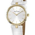 Jacques Lemans Jacques Lemans 1-2024K  1-2024K кварцевые женские часы  белый циферблат, браслет кожаный — вид спереди