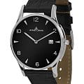 Jacques Lemans Jacques Lemans Classic 1-1850ZA  1-1850ZA кварцевые мужские часы  черный циферблат, браслет кожаный — вид спереди
